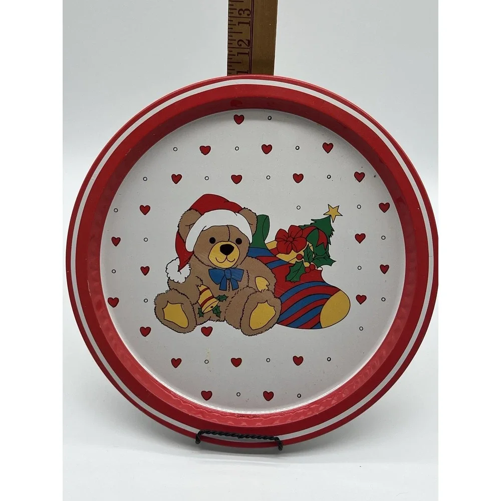 Vintage‎ Tin Christmas Bear Cookie Tray